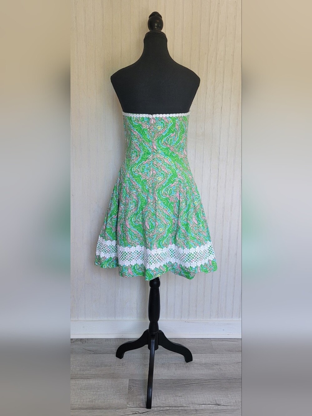 Lilly Pulitzer Jordan Strapless Chomp Chomp Dress Size 6 - Picture 3 of 14